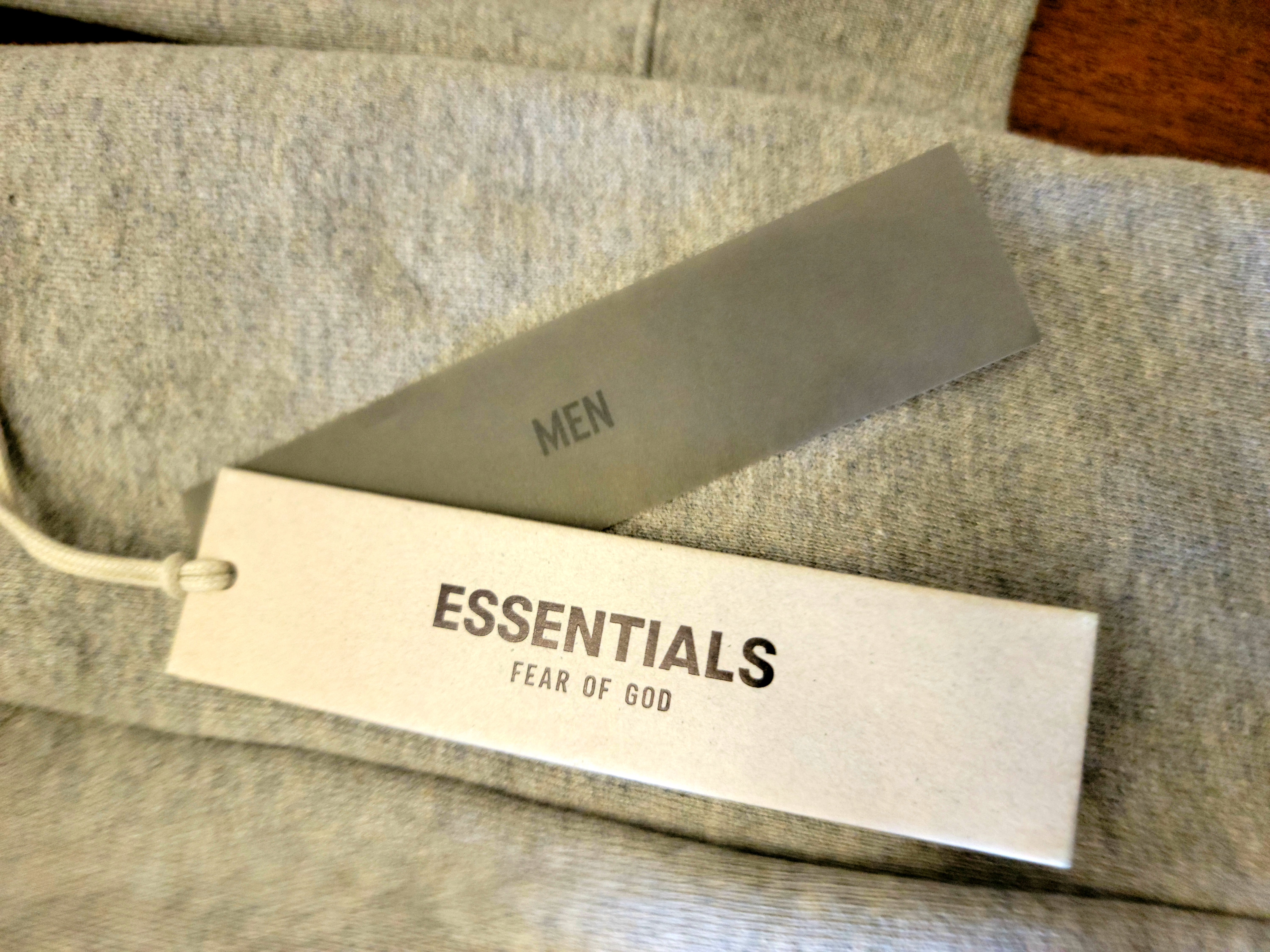 Fear of God Essential Men's Gray Relaxed Hoodie, Size-XL - 10