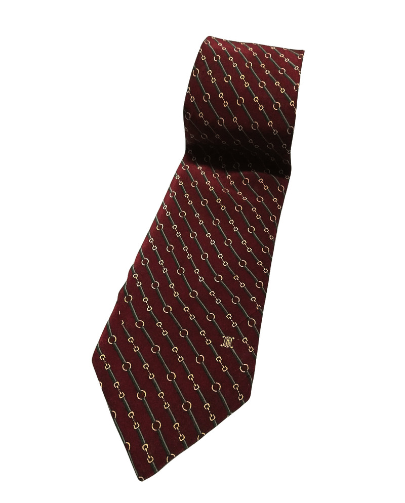 Celine Paris Silk 100% Made Necktie Geometric Designed - 1