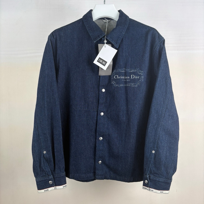 Dior Slogan-Print Logo Shirt Jacket - 1