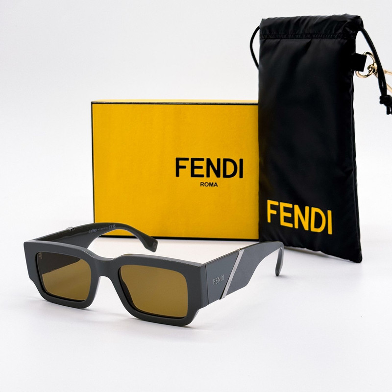 NEW FENDI FE40131I 20E SQUARE BROWN MEN SUNGLASSES FENDI - 1