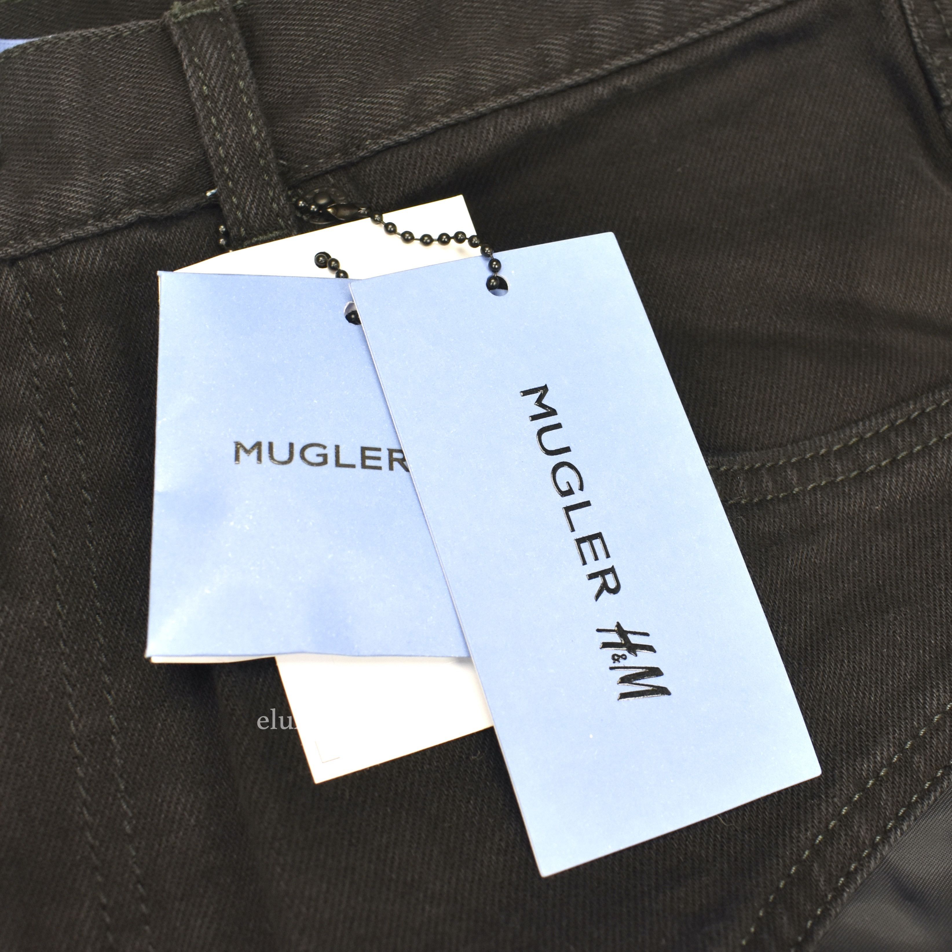 Mugler H&M Black Spiral Panel Denim Jeans - 5