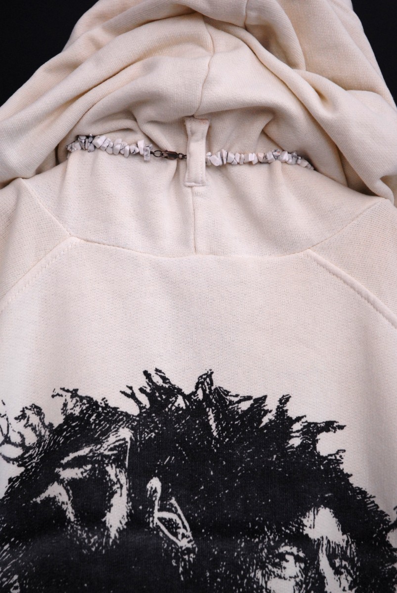 SS04 Siddhartha Print, Sleeveless Oversized Hoodie - 4