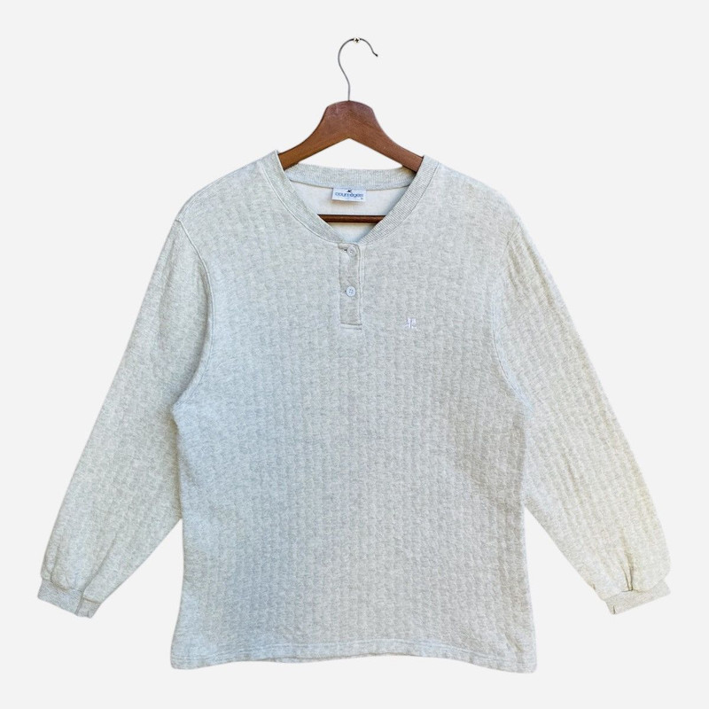 Courreges Women Dress Quarter Button Up Pullover Jumper - 1