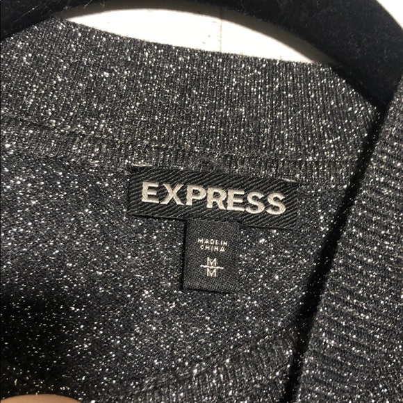 Express Sparkly Sweater Knit Crop Top - 6