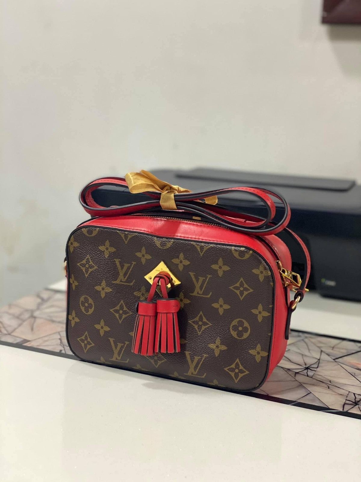 Authentic LOUIS VUITTON Saintonge Crossbody - 1