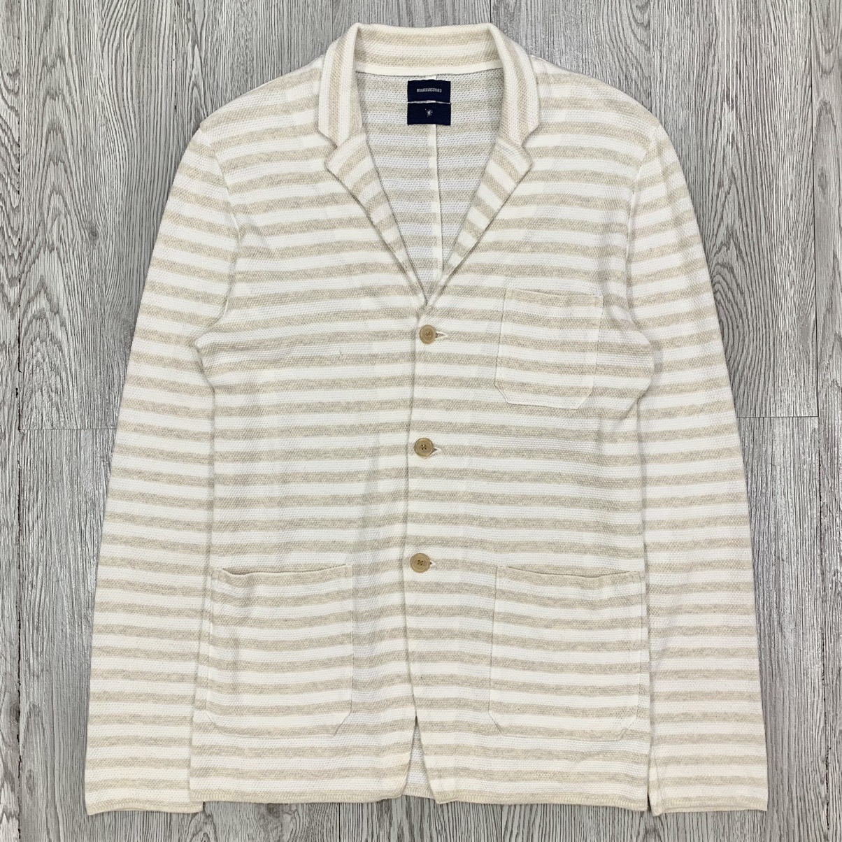 Mihara Yasuhiro Striped Leather Patch Blazer - 1