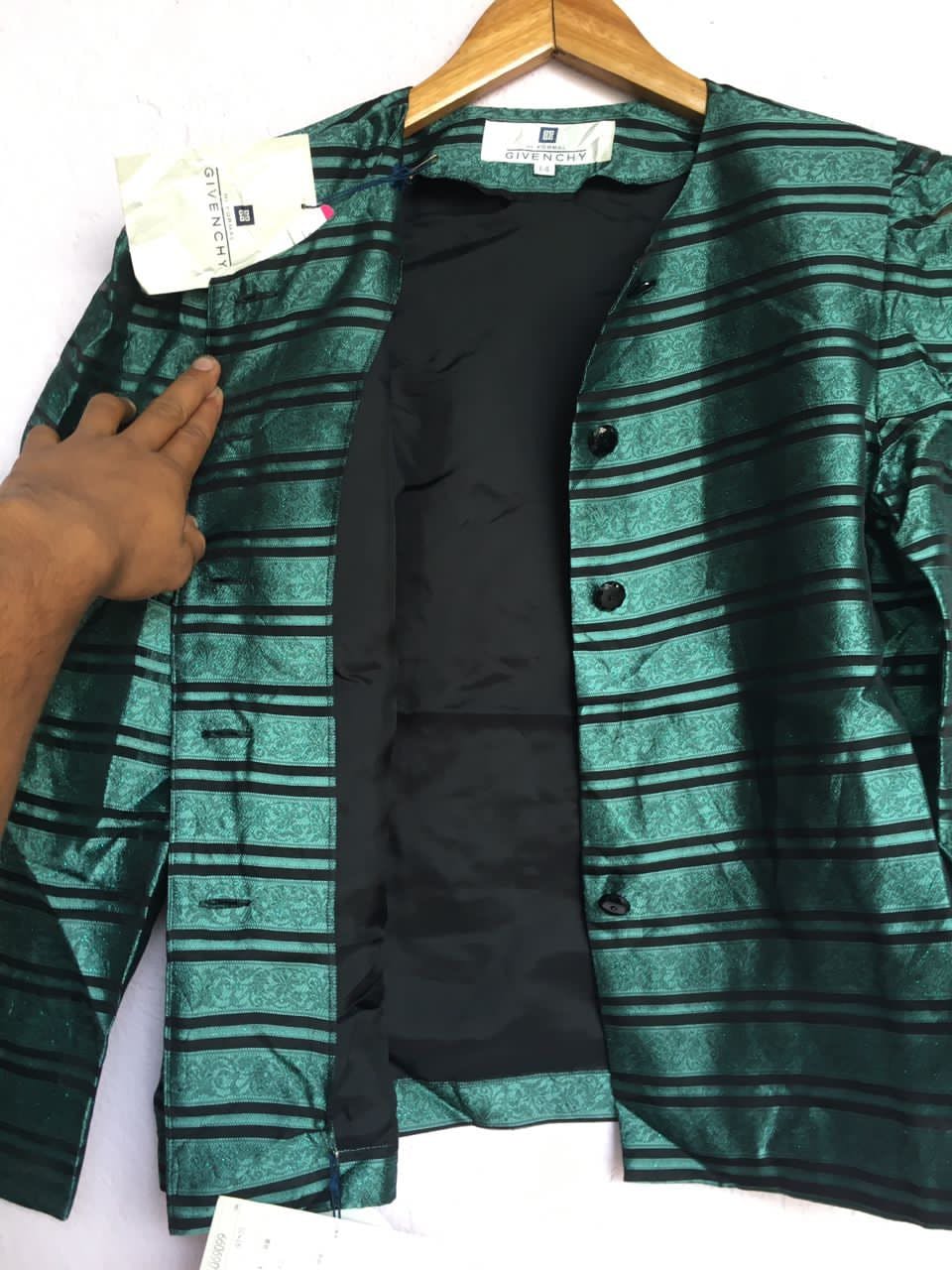Givenchy Tweed silk sating Women green Jackets - 2