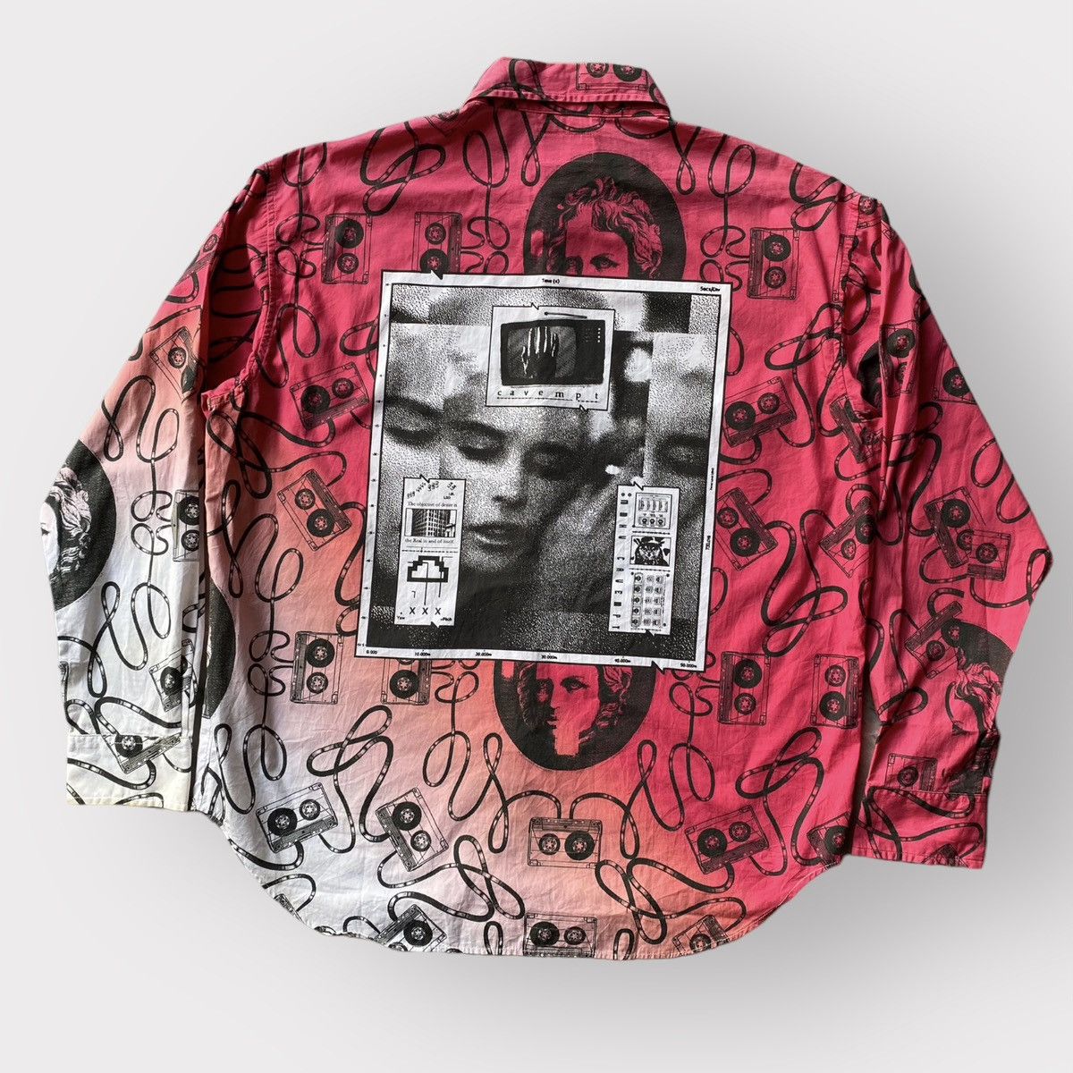 Cav Empt Pink Dye Cassette Tape Oversize Shirt - 3