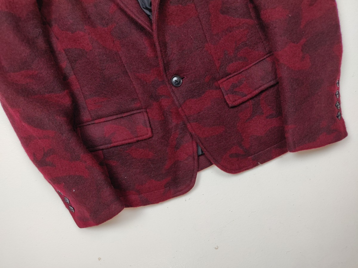 Camo - Berning Sho Blck Label Red Single Button Blazer Jacket - 4