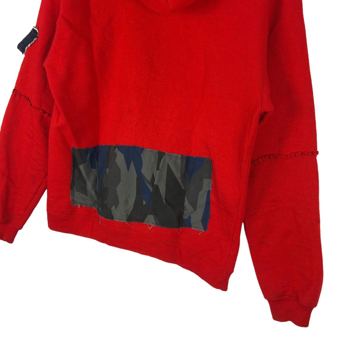 Vintage APC Ripped Destroy Patchwork Hoodie - 11