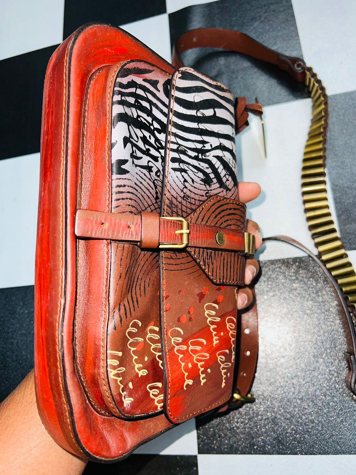 Vintage Celine Hand Painted Classic Shoulder Bag - 21
