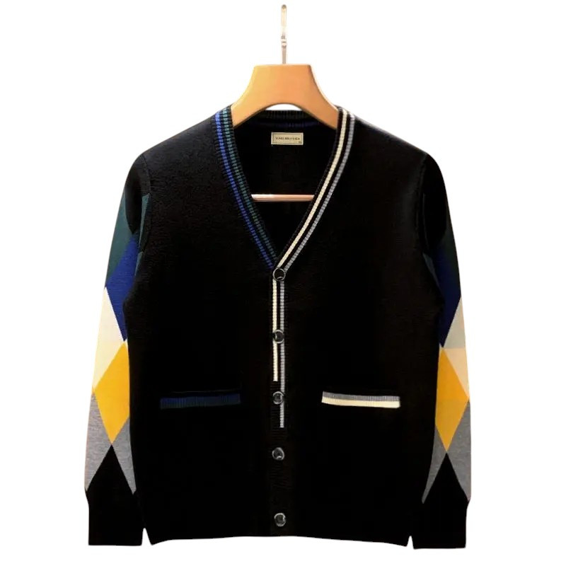 Men's Retro Button-Up Cardigan – Unique and Sophisticated Style - 1