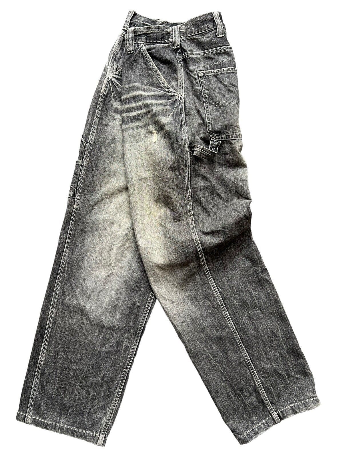 Crazy Vtg 90s Dickies Carpenter Faded Distressed Baggy Pants - 1