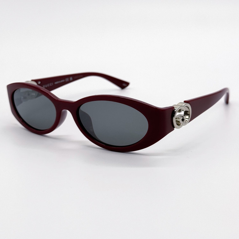 NEW GUCCI SUNGLASSES WOMEN ROUND BURGUNDY GUCCI GG1662SA 006 - 1