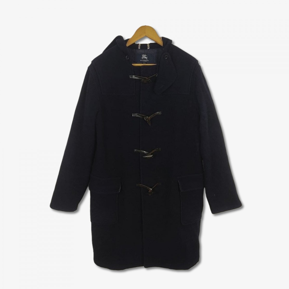 London Nova Check Wool Duffel Over Coat Jacket - 1