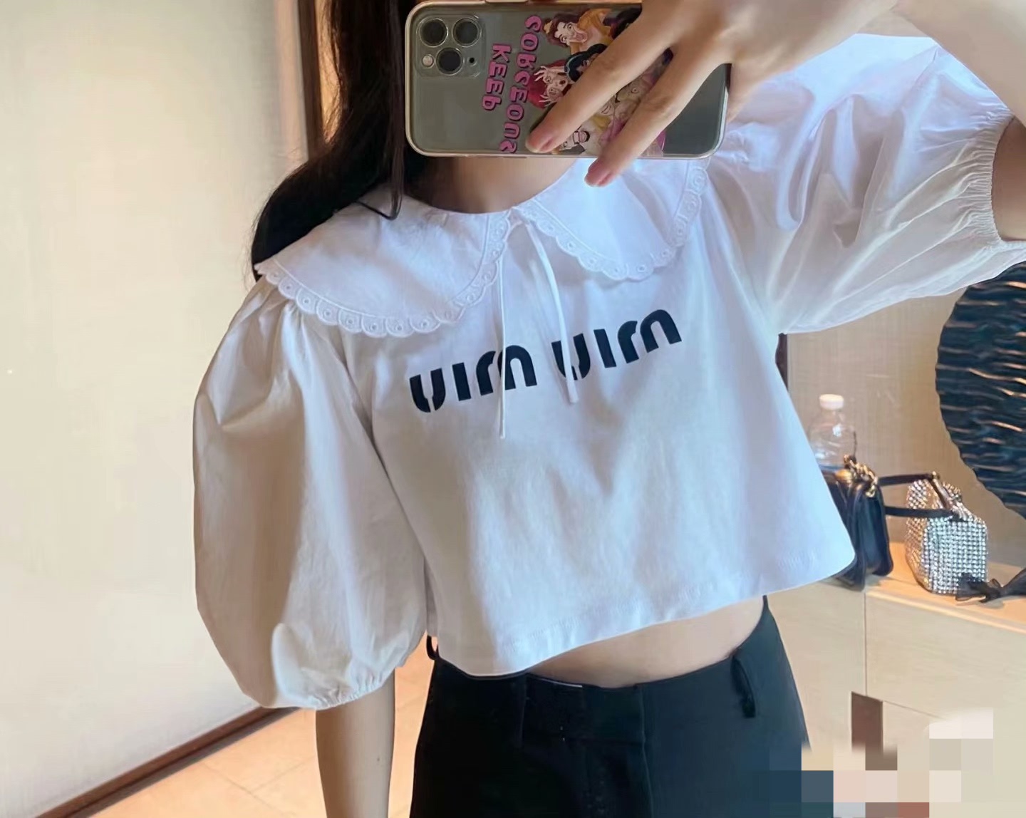 Miu miu puff sleeve top - 8