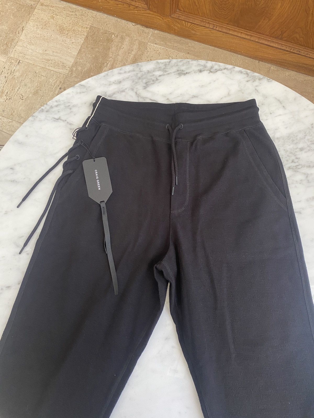 Craig Green Reverse Terry Laced Sweatpants Black - 5