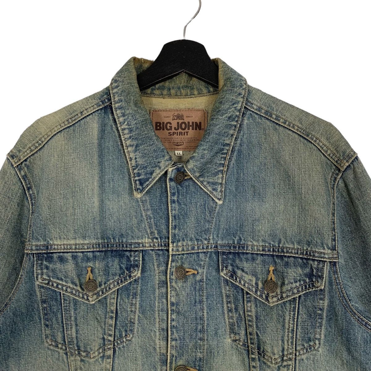 Vintage 80s Big John Spirit Button Denim Jacket Size M - 2