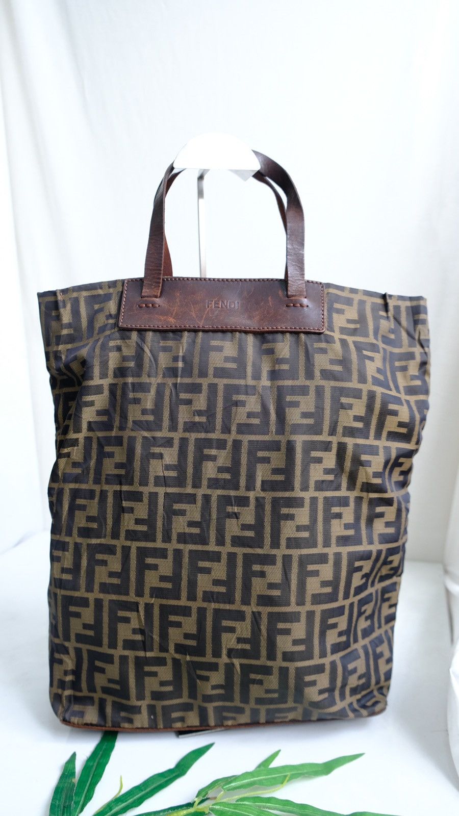 Vintage FENDI ZUCCA tote bag brown - 2