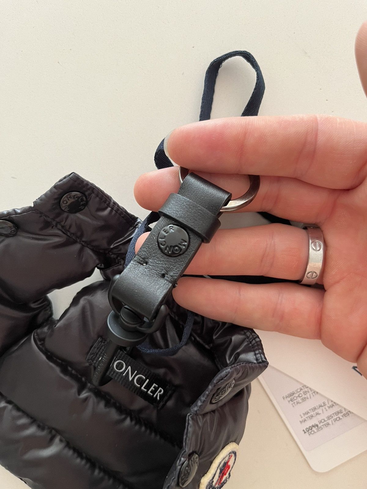 NWT - Moncler Mini Puffer Vest Keychain - 4