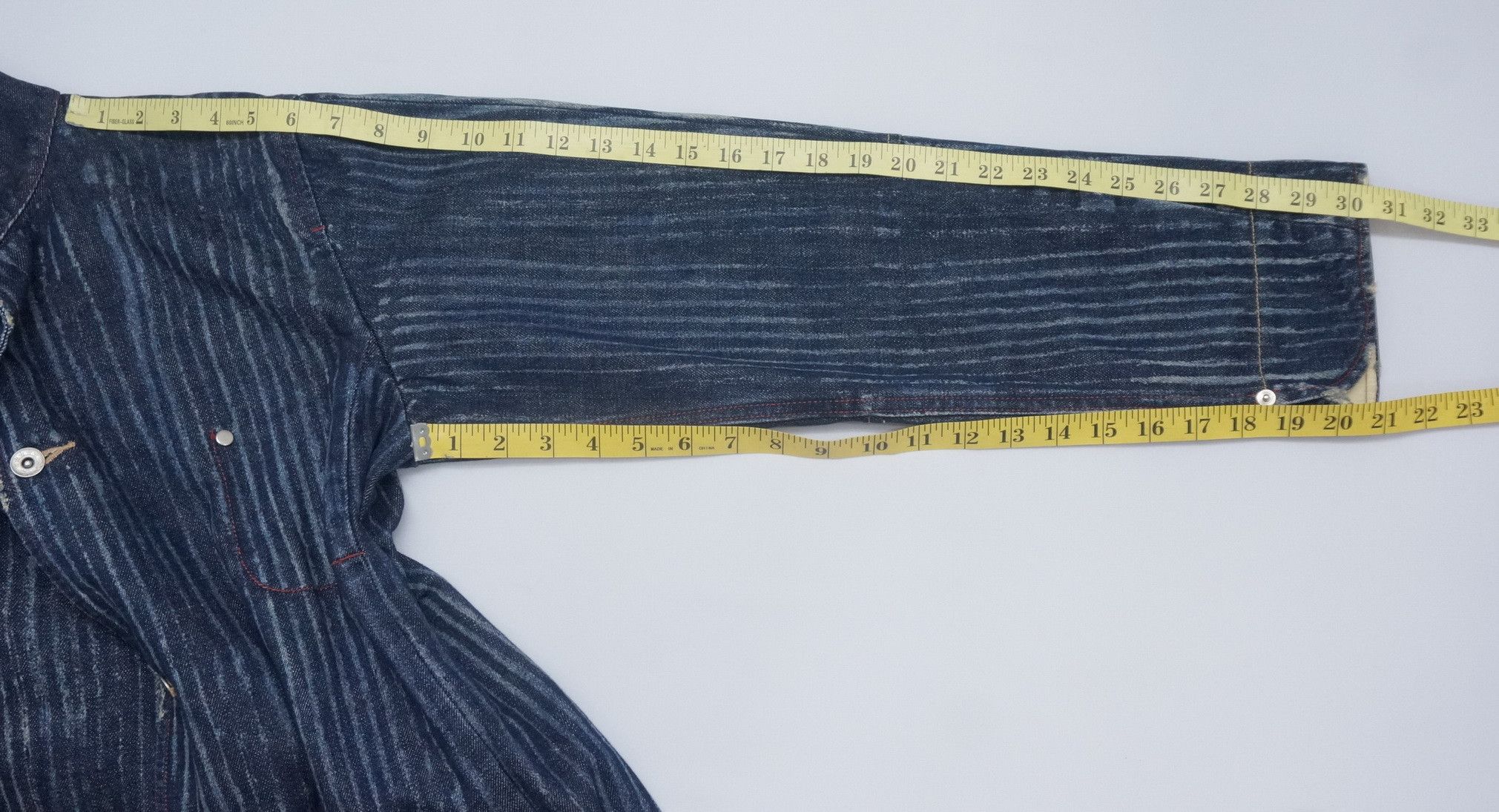 Distressed Denim - Japan Striped Indigo Jacket Kapital Inspired - 8