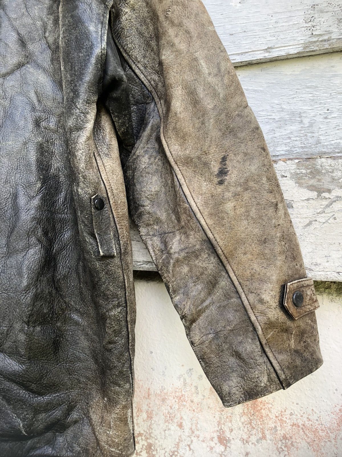 Vintage - 80s Superior Smart Horse Hide Nice Aging Leather Jacket - 6