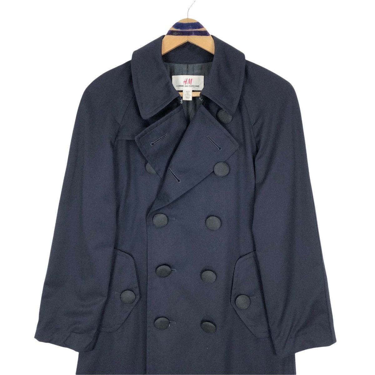 Comme Des Garçons X H&M Trench Coat Cotton Double Breasted - 3