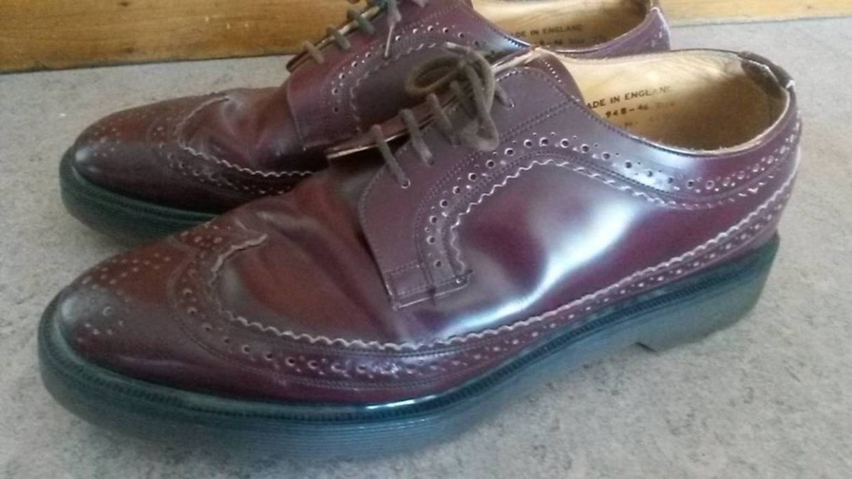 Made in England brogue oxford burgundy creeper platform shoes - 4