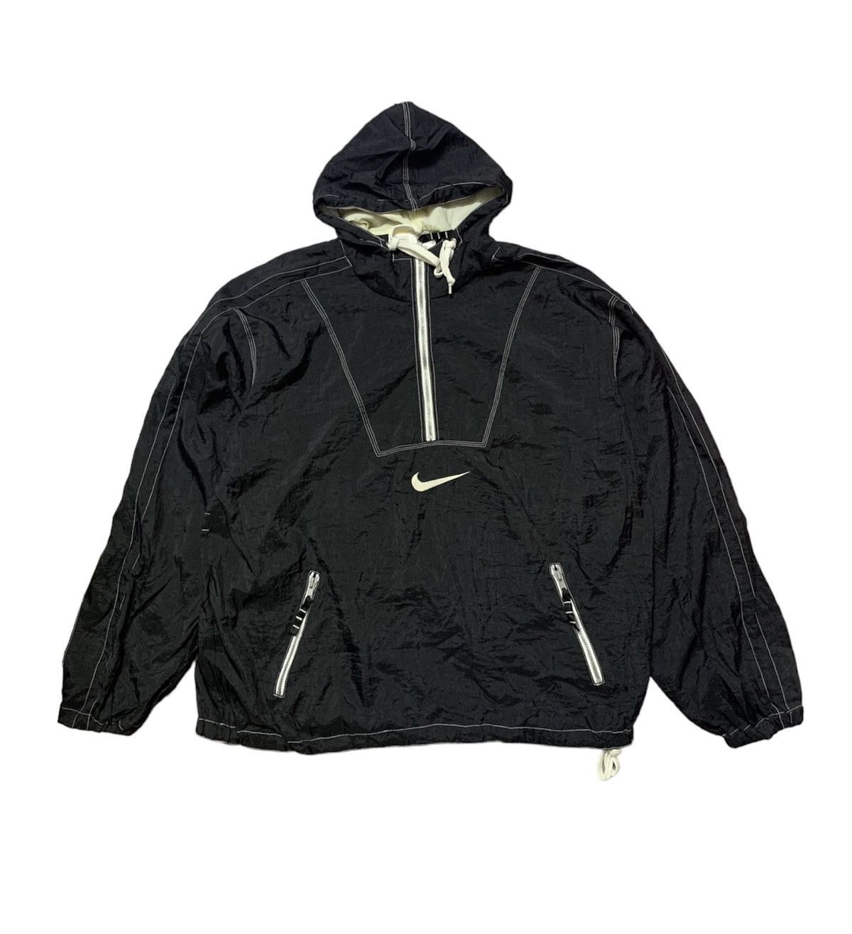 Retro 90’s Nike Swoosh Centre Logo Windbreaker Oversized - 2