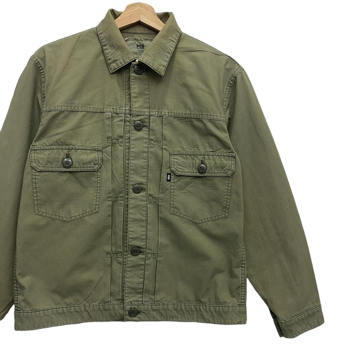 MILITARY BUTTON SHIRT JACKET BY PEG MADE IN JAPAN - 5