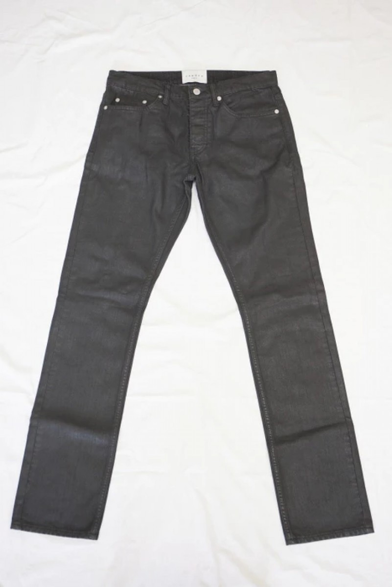 NWT Black Coated Waxed Raw Jeans 29 RARE - 2
