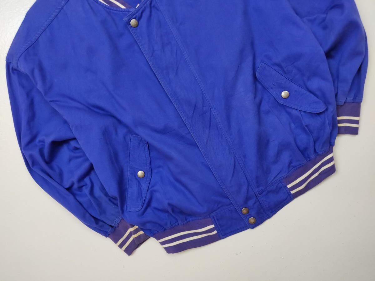 J. Press - Blue Varsity Bomber Jacket Outerwear Sweater - 3
