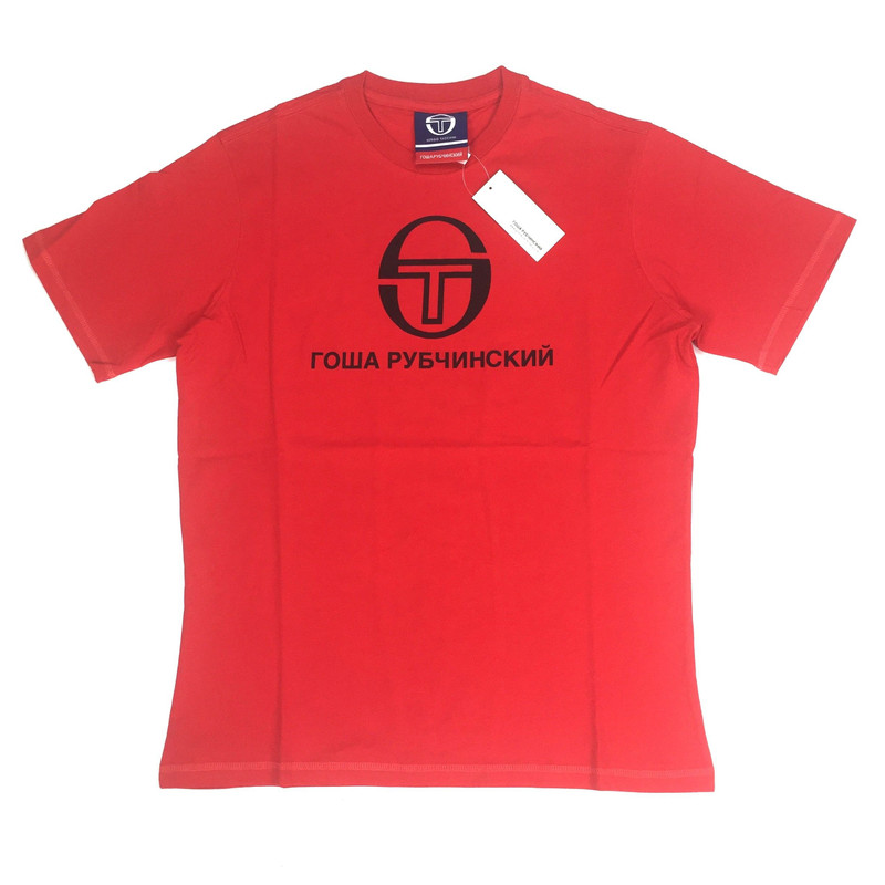 Gosha Sergio Tacchini Logo Print T Shirt Red DS - 1