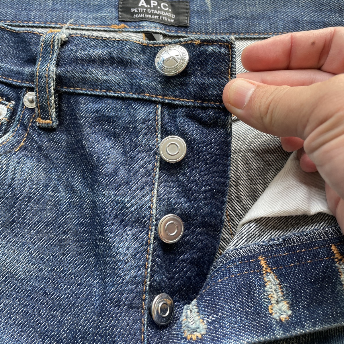 Vintage A.P.C Petit Standard Fly Buttons Denim Jeans Pants - 8