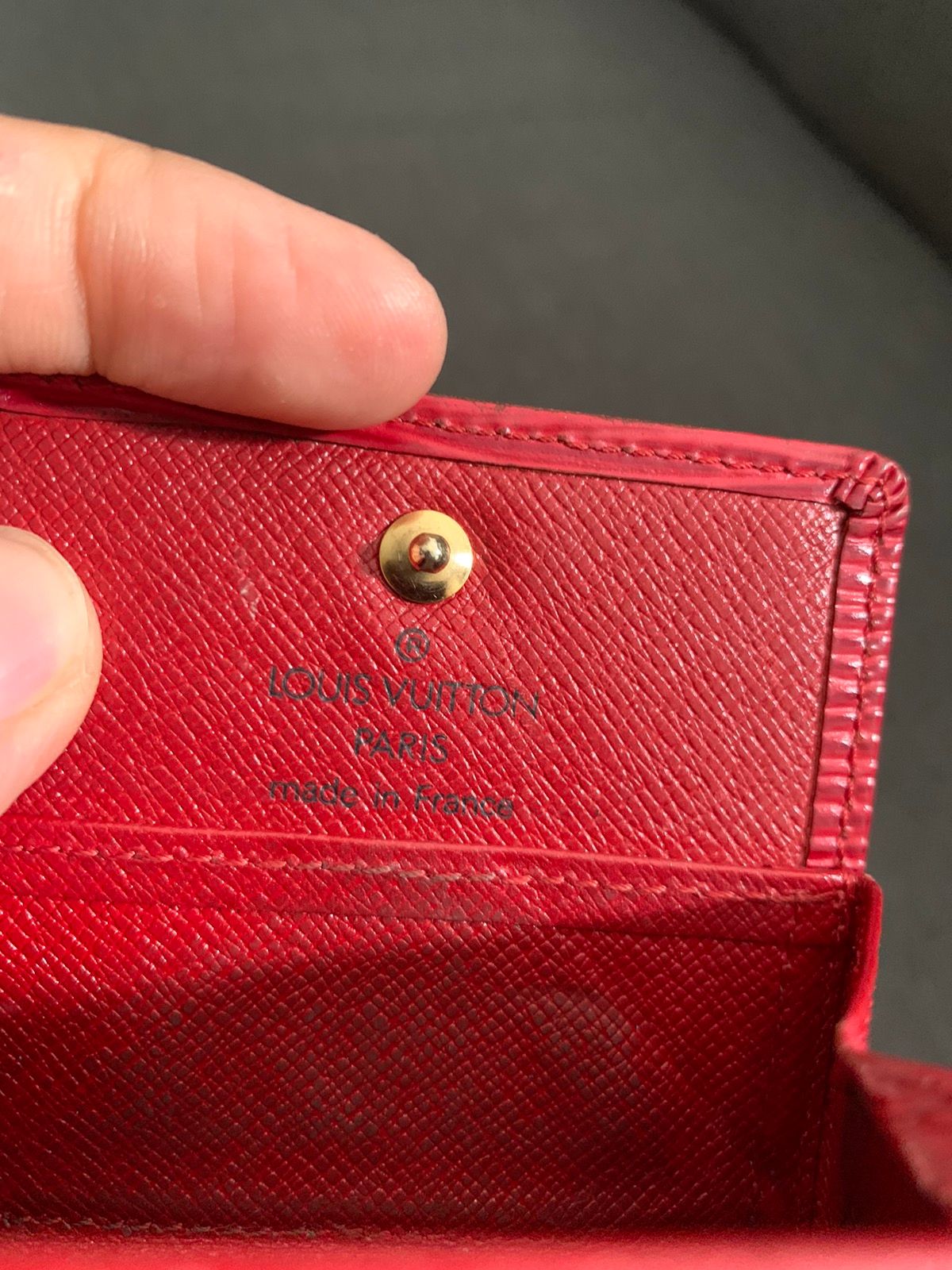 Louis Vuitton Coin Wallet Leather Red - 5