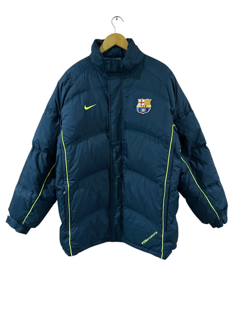 Vtg Nike FC Barcelona Official Puffer Down Jacket - 1