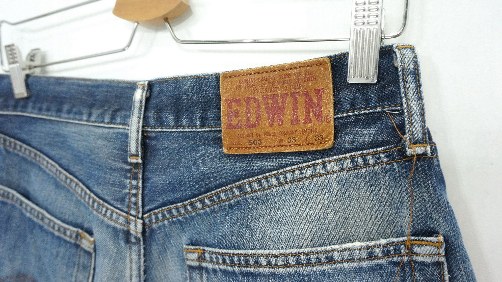 🔥EDWIN 503 Vintage 90s Thrashed Distressed Wornout Jeans - 3