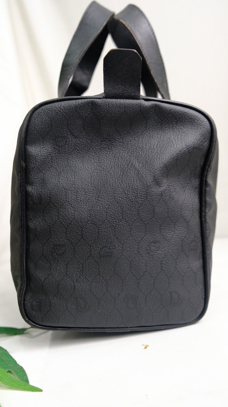 vintage Christian Dior black honeycomb Boston bag - 4