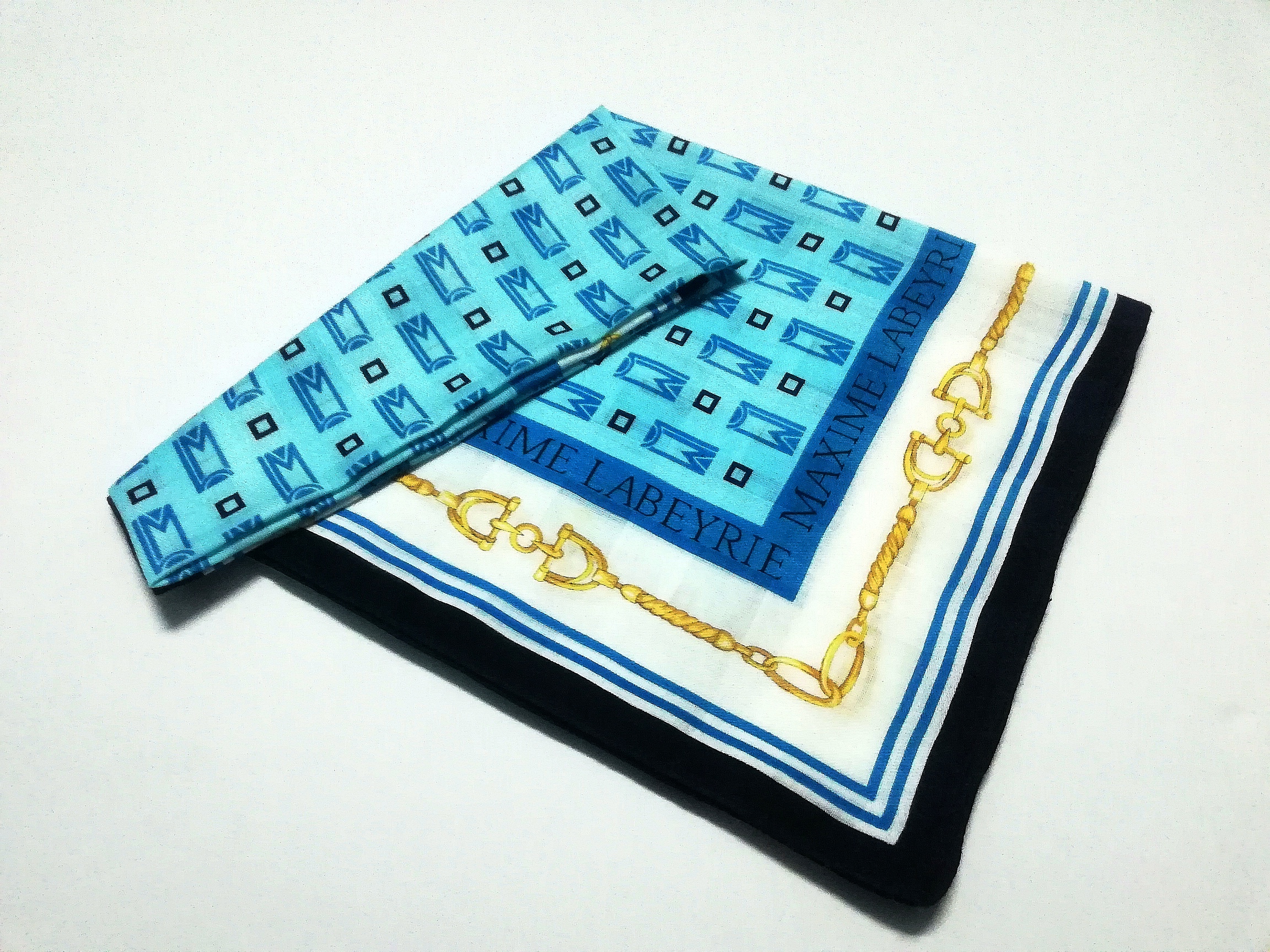 Luxury - Maxime Labeyril Paris Blue Bandana Handkerchief - 2
