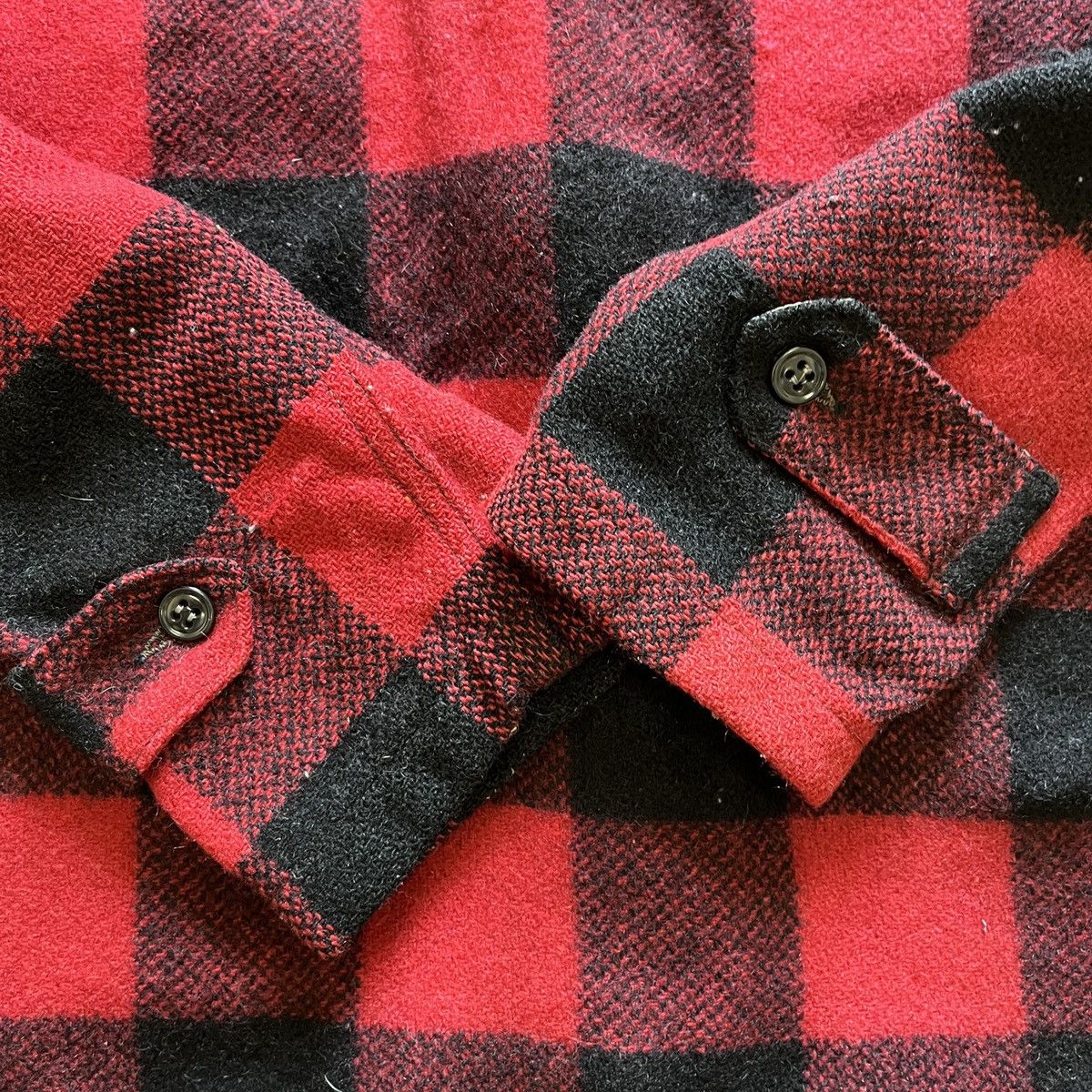 Vintage Sears Talon Flannel Rayon Wool 1970s Made In USA - 11