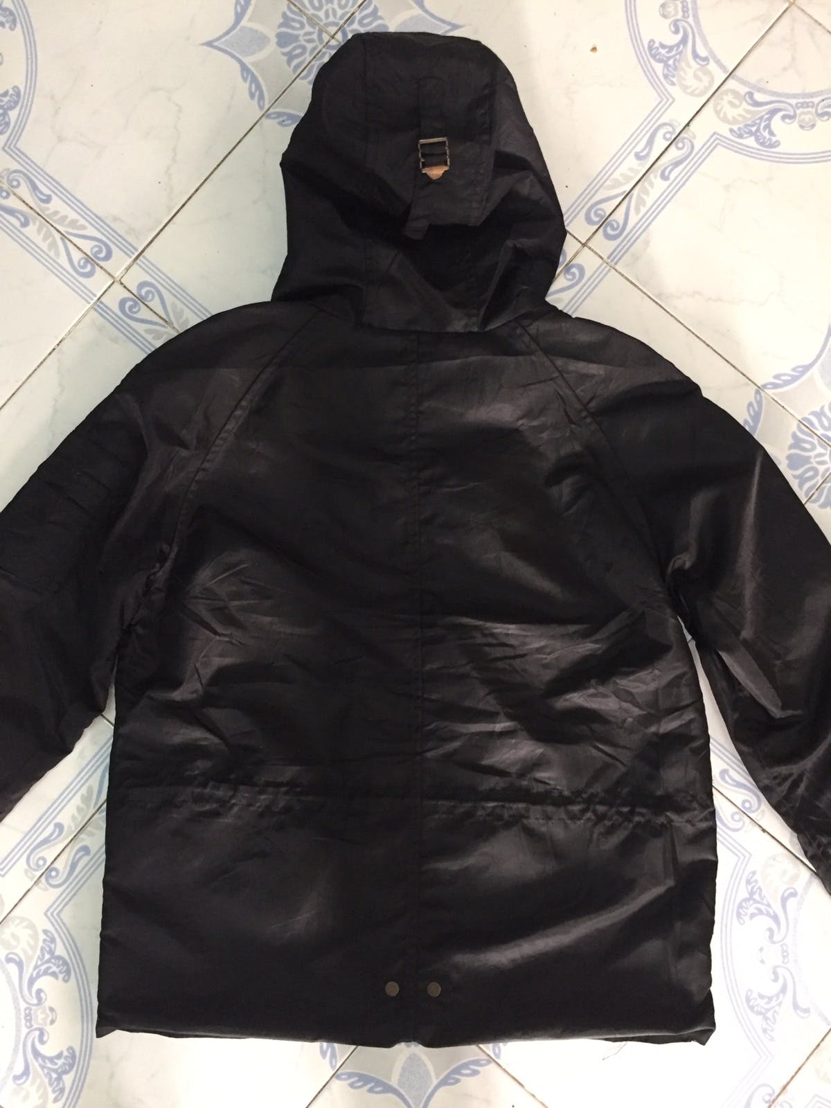 Nylon Schott combat type jacket cap hoodie - 11
