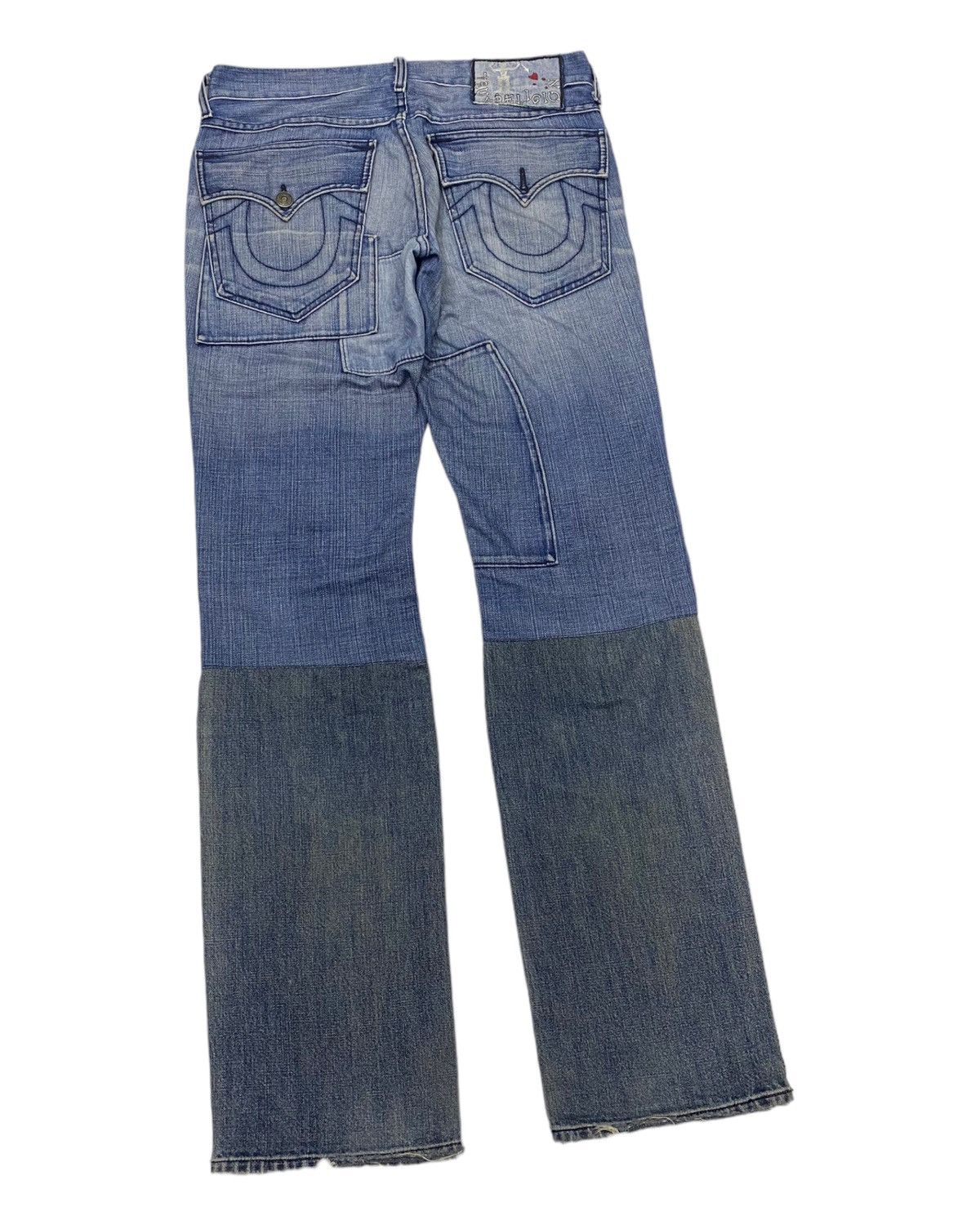 🔥TRUE RELIGION PATCHWORK DISTRESSED DENIM JEANS - 7