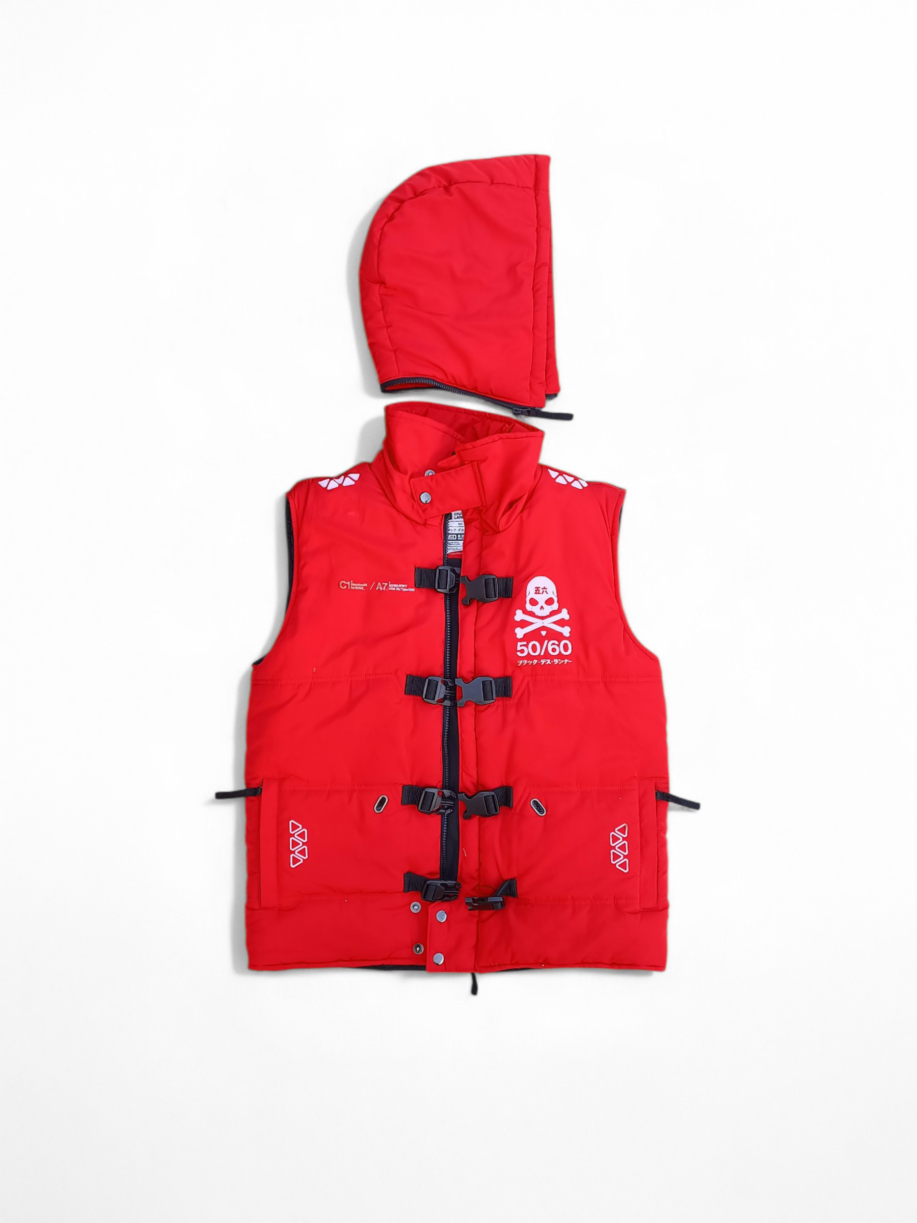 MACHINE56™ M56®/VT-R_G1 RED VARIANT PUFFER VEST ©2020_ ブラック・デス・ランナー - 9