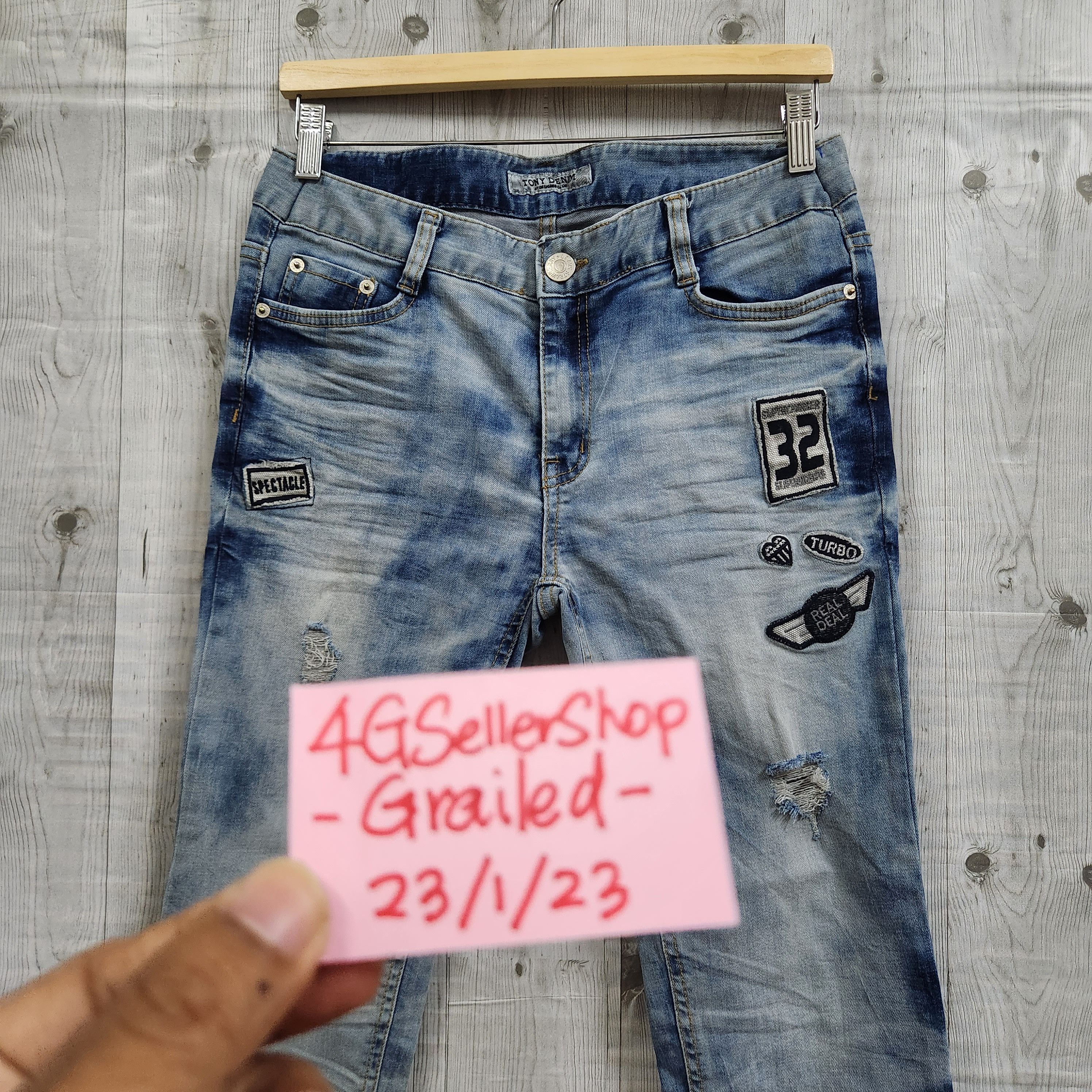 Tony Distressed Denim Japan Acid Washed Jeans - 19