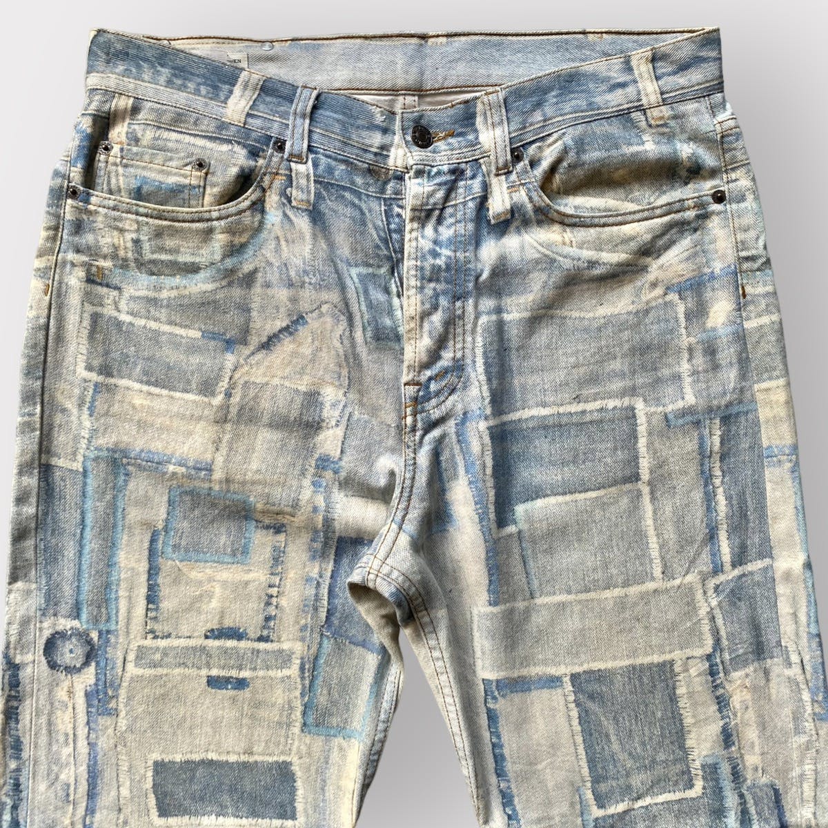SS17 trompe l'oeil Patchwork Jeans - 3
