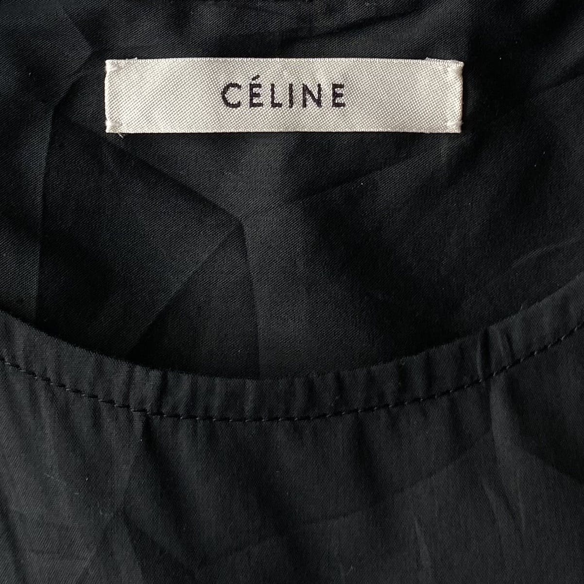 Celine By Phoebe Philo Black Tunic Blouse Shoulder zip - 7