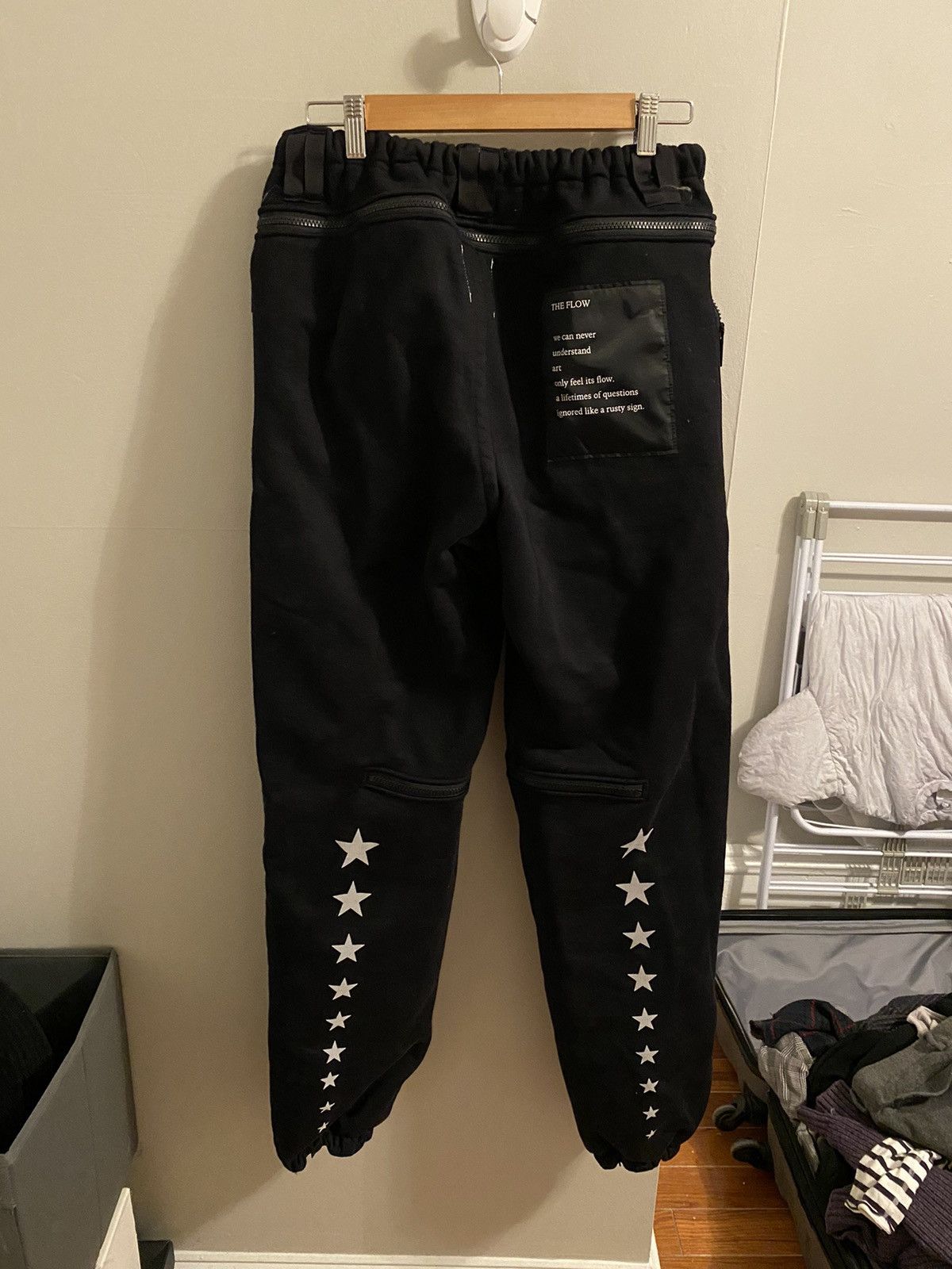 19aw winter zip poem patch sweatpants - 5