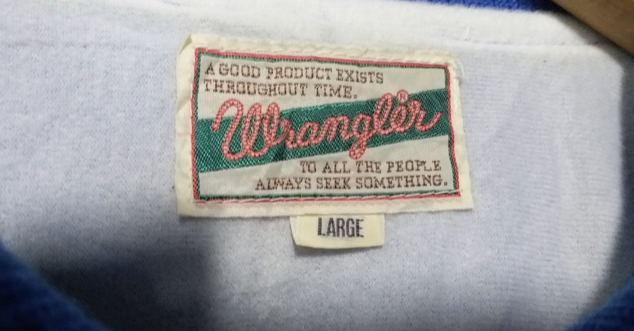 Vintage WRANGLER BIG SPELLOUT SATIN JACKET COLOR BLOCK - 6