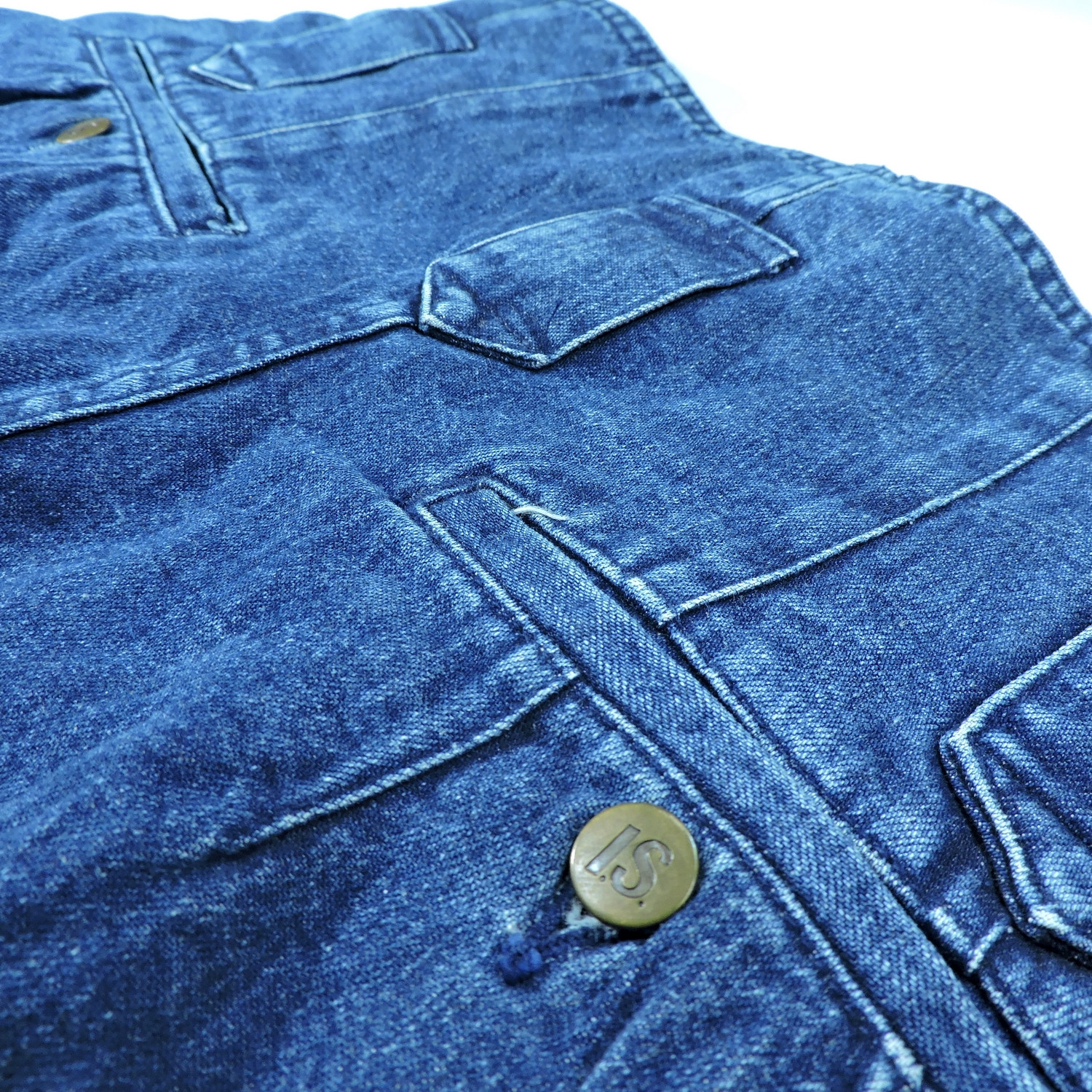ISSEY MIYAKE HIGH WAIST TAPERED DENIM LONG PANTS - 10