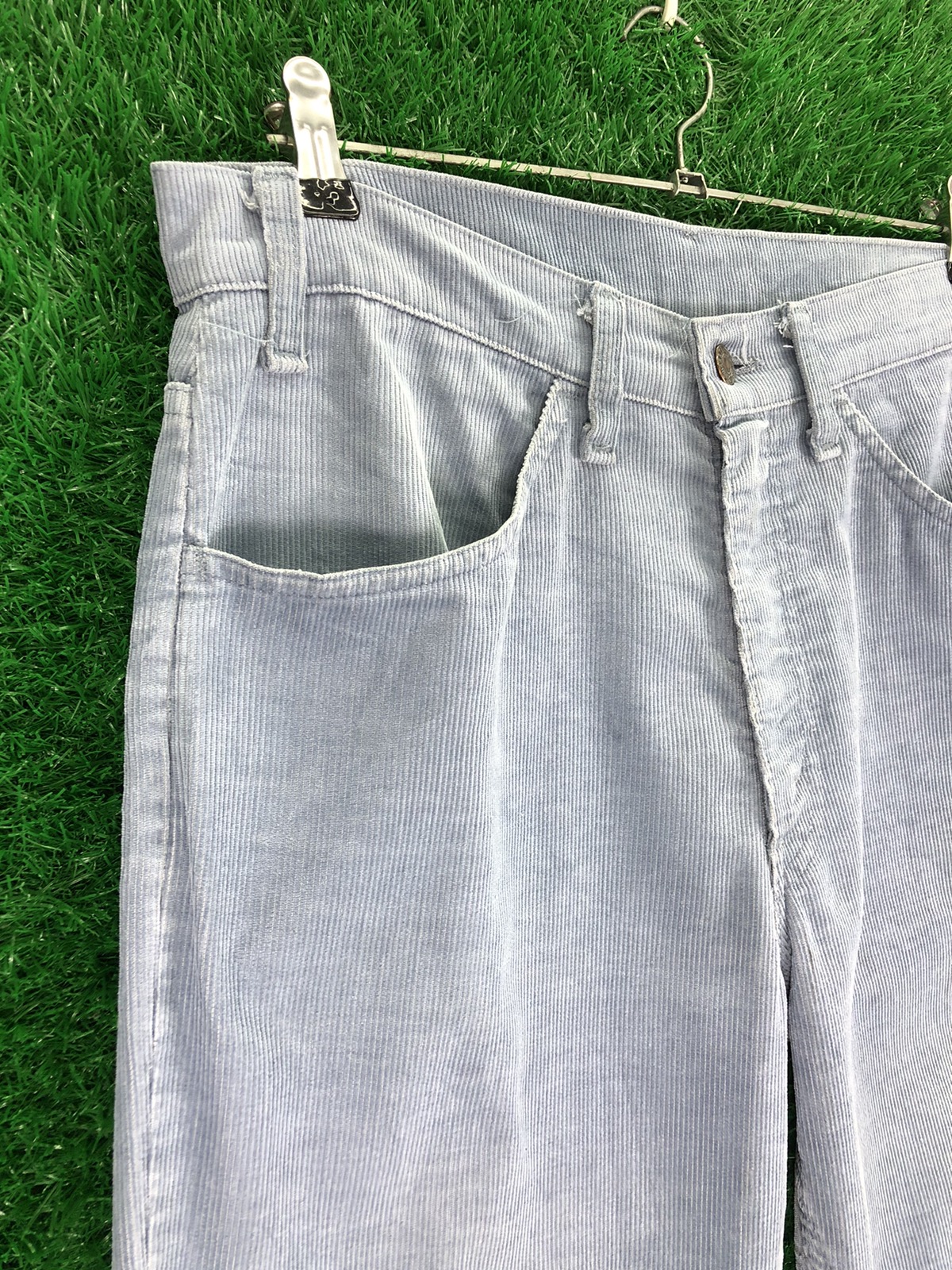Vintage - Vintage 80's Levis White Tab Corduroy Light Blue Pants - 2